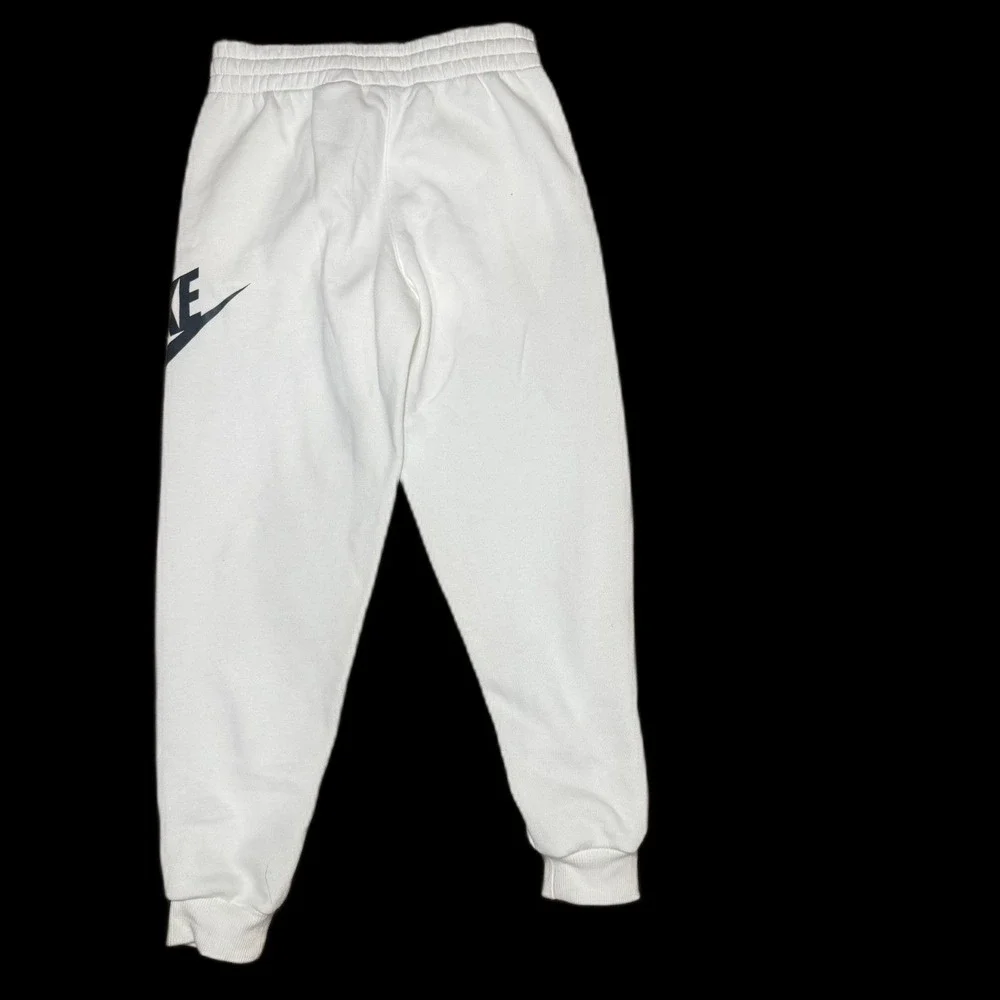 2 PAIR NIKE Big Kid Fleece Joggers Size YM‎  White and Grey  NWOT Unisex
